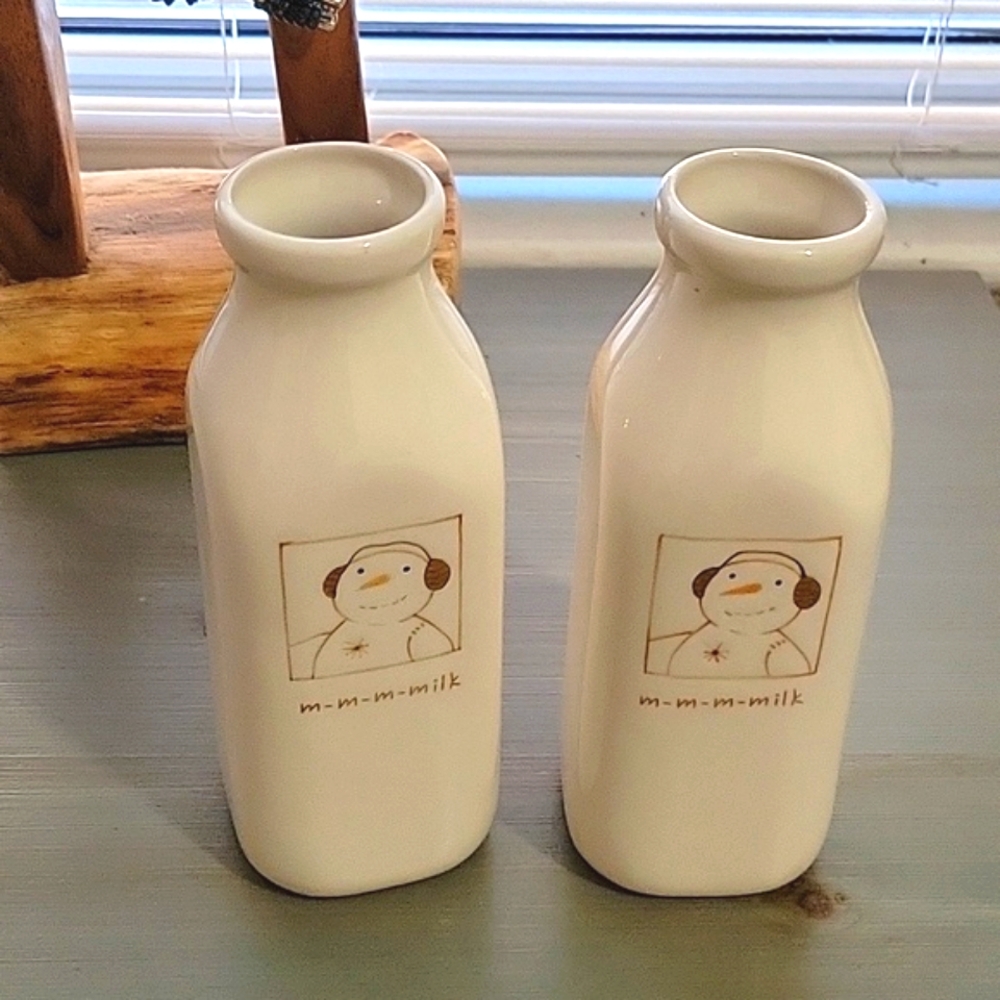 Two Hallmark Milk Containers - Milk for Santa